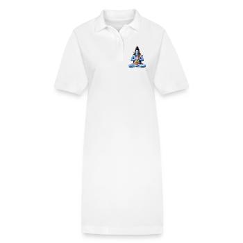Shiva - Cooles Low Poly Logo der indischen Mythologie - Stanley/Stella Frauen Bio-Polokleid PAIGER - Weiß - Vorne
