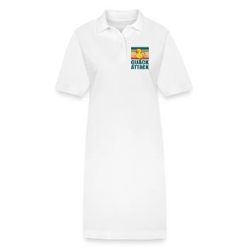 Canard Attaque Coin-Coin. - Robe polo bio PAIGER Stanley/Stella Femme - blanc - Devant