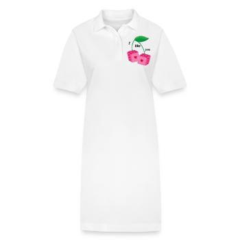 Je t’aime bien. - Robe polo bio PAIGER Stanley/Stella Femme - blanc - Devant