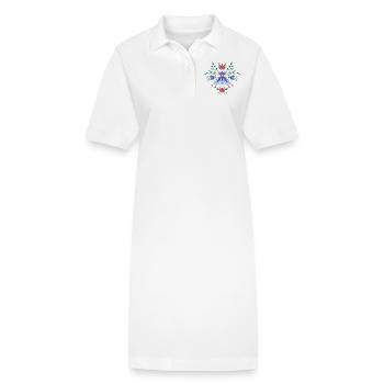 Arrangement de fleurs fantaisie - Robe polo bio PAIGER Stanley/Stella Femme - blanc - Devant
