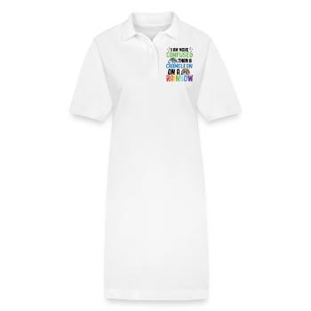 Ich Bin Verwirrter Als Ein Chamäleon - Stanley/Stella Frauen Bio-Polokleid PAIGER - Weiß - Vorne