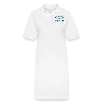 La maternité est mon ministère - Robe polo bio PAIGER Stanley/Stella Femme - blanc - Devant