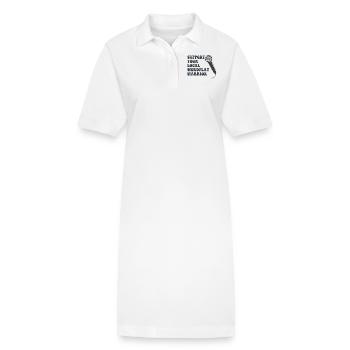 Poetry Slam Pun Warrior Slam Poetry - Stanley/Stella PAIGER Organic Women’s Polo Dress - white - Front