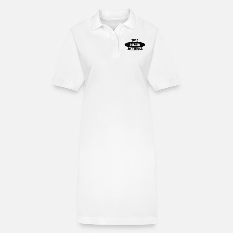Bouldern Bold Bolder Boulderer - Stanley/Stella Frauen Bio-Polokleid PAIGER - Weiß