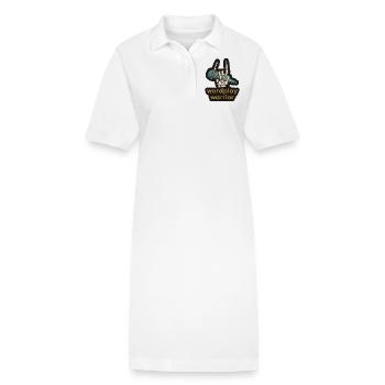 Poetry Slam Pun Warrior Slam Poetry - Stanley/Stella PAIGER Organic Women’s Polo Dress - white - Front