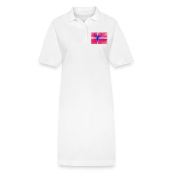 Faune et flore norvégiennes - Robe polo bio PAIGER Stanley/Stella Femme - blanc - Devant