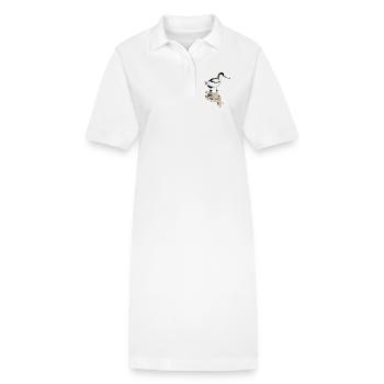 Collection Frise orientale : Sabres - Robe polo bio PAIGER Stanley/Stella Femme - blanc - Devant