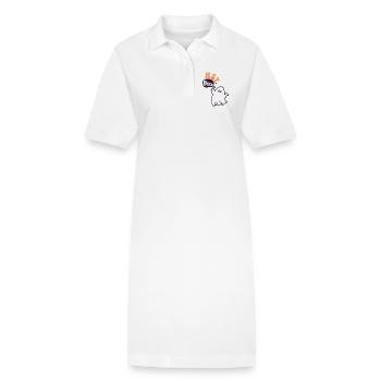 Hey booo - Stanley/Stella PAIGER Organic Women’s Polo Dress - white - Front