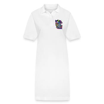 Graffiti - Stanley/Stella Frauen Bio-Polokleid PAIGER - Weiß - Vorne