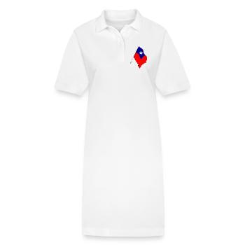 Flagge von Taiwan - Stanley/Stella Frauen Bio-Polokleid PAIGER - Weiß - Vorne