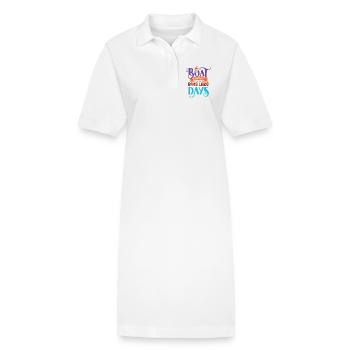 Bateau Vagues Soleil Rayons Lac Jours - Robe polo bio PAIGER Stanley/Stella Femme - blanc - Devant