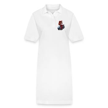 Skelette Bergsteiger / Wandern Skelett - Stanley/Stella Frauen Bio-Polokleid PAIGER - Weiß - Vorne