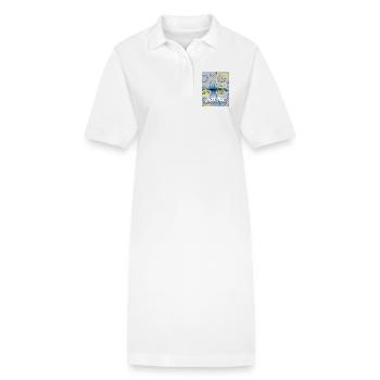 Juste un instant - Robe polo bio PAIGER Stanley/Stella Femme - blanc - Devant