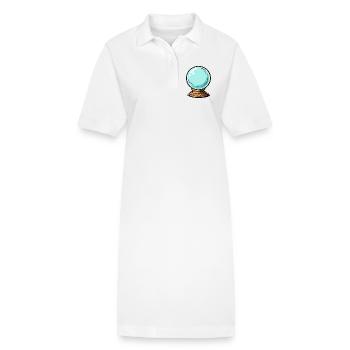 Boule de cristal - Robe polo bio PAIGER Stanley/Stella Femme - blanc - Devant