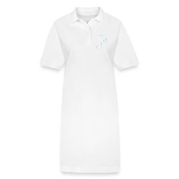 Constellation stellaire du signe du signe du Scorpion Bleu pastel - Robe polo bio PAIGER Stanley/Stella Femme - blanc - Devant