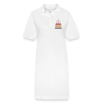 Gâteau d'anniversaire - Robe polo bio PAIGER Stanley/Stella Femme - blanc - Devant