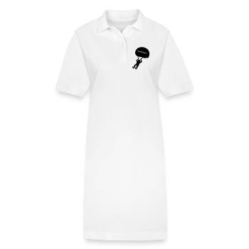 parachutiste - Robe polo bio PAIGER Stanley/Stella Femme - blanc - Devant