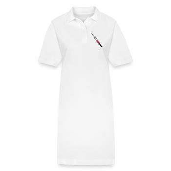 Spritze als Vektor - Stanley/Stella Frauen Bio-Polokleid PAIGER - Weiß - Vorne