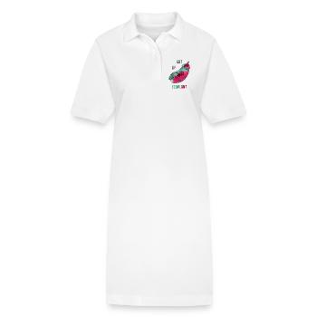 Kunst der Auberginen - Stanley/Stella Frauen Bio-Polokleid PAIGER - Weiß - Vorne