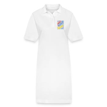 Adam t-shirt nuage de mots t-shirt idée cadeau - Robe polo bio PAIGER Stanley/Stella Femme - blanc - Devant