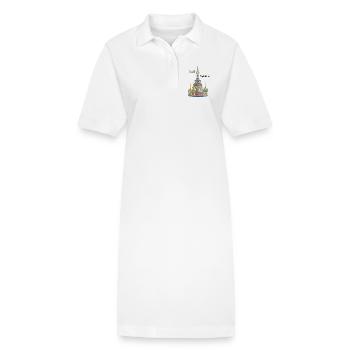 Saint-Pétersbourg, Église, Russie, Dessin à la main - Robe polo bio PAIGER Stanley/Stella Femme - blanc - Devant
