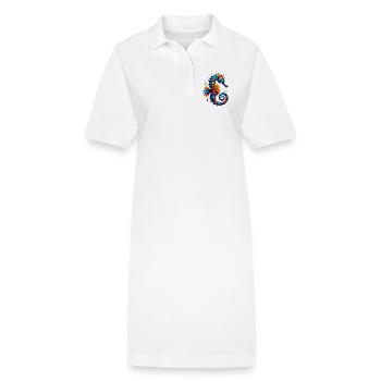 Hippocampe - Robe polo bio PAIGER Stanley/Stella Femme - blanc - Devant