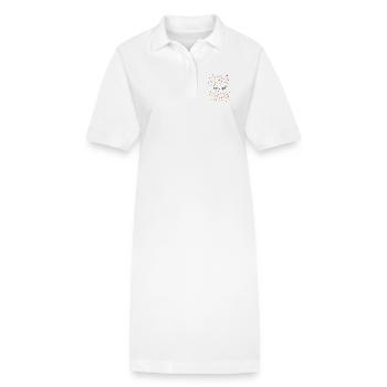 Jubel Konfetti Silvester Karneval - Stanley/Stella Frauen Bio-Polokleid PAIGER - Weiß - Vorne