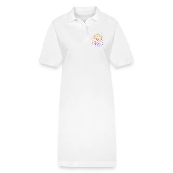 Azteken-Maske - Stanley/Stella Frauen Bio-Polokleid PAIGER - Weiß - Vorne