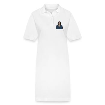 Votez pour Kamala Harris aux élections présidentielles américaines - Robe polo bio PAIGER Stanley/Stella Femme - blanc - Devant