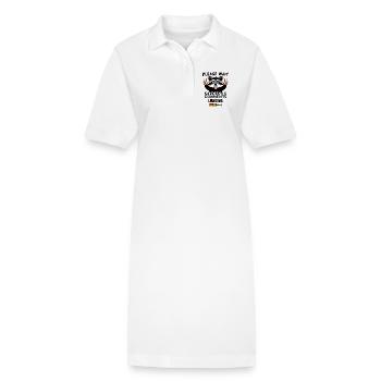 Lustige Waschbär - Stanley/Stella Frauen Bio-Polokleid PAIGER - Weiß - Vorne