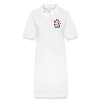 Cupcake - Stanley/Stella PAIGER Organic Women’s Polo Dress - white - Front