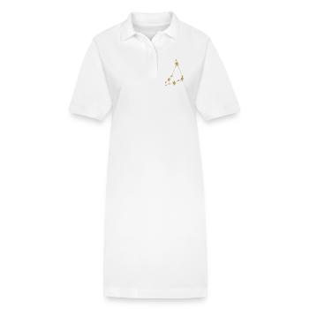 Sternbild Steinbock Sternzeichen Sternzeichen - Stanley/Stella Frauen Bio-Polokleid PAIGER - Weiß - Vorne