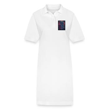 Appareil de musique électronique futuriste - Robe polo bio PAIGER Stanley/Stella Femme - blanc - Devant