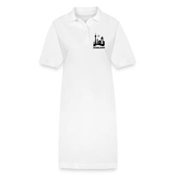 Silhouette de Düsseldorf - Robe polo bio PAIGER Stanley/Stella Femme - blanc - Devant