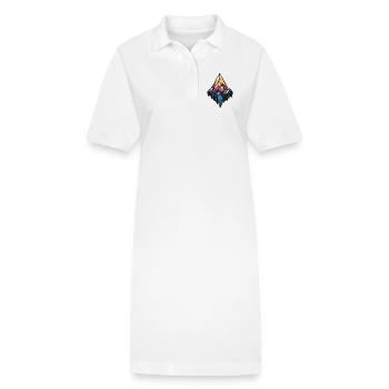Eisberge Symbol Berge - Stanley/Stella Frauen Bio-Polokleid PAIGER - Weiß - Vorne