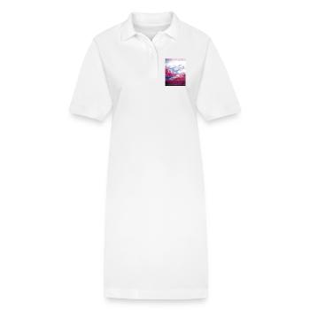 Psy-Art | Tempel im Himalaya - Stanley/Stella Frauen Bio-Polokleid PAIGER - Weiß - Vorne