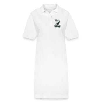 Humour Baleine Whale Done Vintage - Robe polo bio PAIGER Stanley/Stella Femme - blanc - Devant