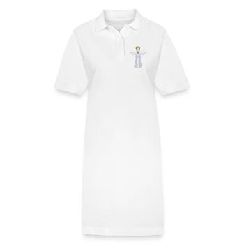 Saint Auréole Jésus à bras ouverts - Robe polo bio PAIGER Stanley/Stella Femme - blanc - Devant