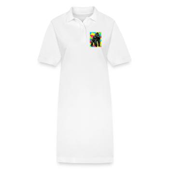 Gorilla - Stanley/Stella Frauen Bio-Polokleid PAIGER - Weiß - Vorne