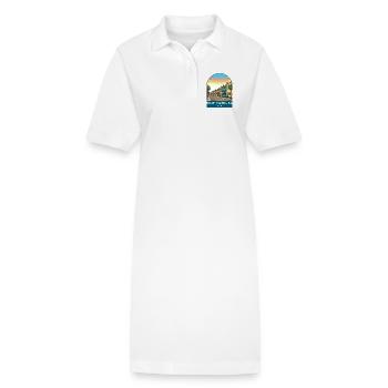 Affiche de voyage vintage de Caroline du Sud USA - Robe polo bio PAIGER Stanley/Stella Femme - blanc - Devant