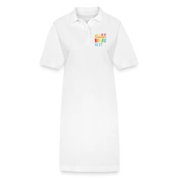 Les vacances d’été sont encore - Robe polo bio PAIGER Stanley/Stella Femme - blanc - Devant