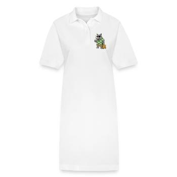 Hawaiian Rhino mit Koffer - Stanley/Stella Frauen Bio-Polokleid PAIGER - Weiß - Vorne