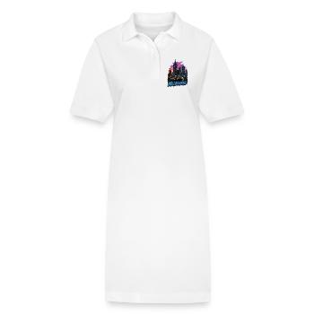 Melbourne Pop Art Skyline Sunset - Stanley/Stella Frauen Bio-Polokleid PAIGER - Weiß - Vorne