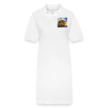 Abstraction de l’horloge - Robe polo bio PAIGER Stanley/Stella Femme - blanc - Devant