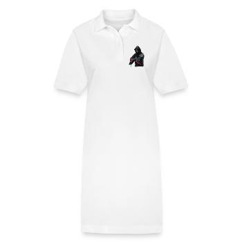 Skull, Satan, Black Metal, Devil, Ferryman, - Stanley/Stella PAIGER Organic Women’s Polo Dress - white - Front