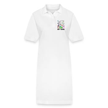 Déclaration scientifique Emploi Bourreau de travail Carrière - Robe polo bio PAIGER Stanley/Stella Femme - blanc - Devant