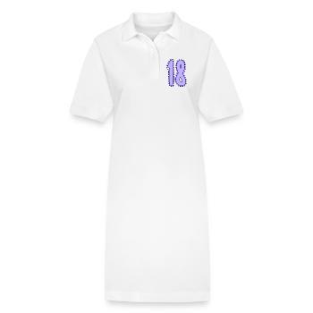18. 18 ANS. 18e ANNIVERSAIRE. ANNIVERSAIRE 18 ANS. - Robe polo bio PAIGER Stanley/Stella Femme - blanc - Devant
