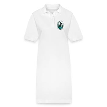 Ostara Hase mit Mondphasen Wicca Design - Stanley/Stella Frauen Bio-Polokleid PAIGER - Weiß - Vorne