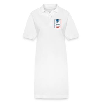 PARIS VILLE LUMIERE - Robe polo bio PAIGER Stanley/Stella Femme - blanc - Devant