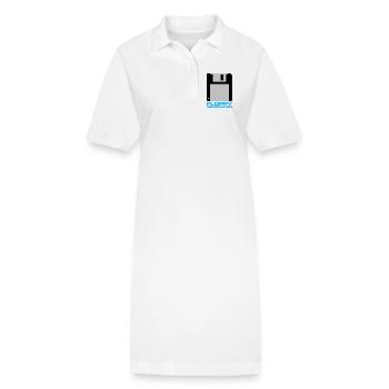 Disquette Génération 3.5 - Robe polo bio PAIGER Stanley/Stella Femme - blanc - Devant